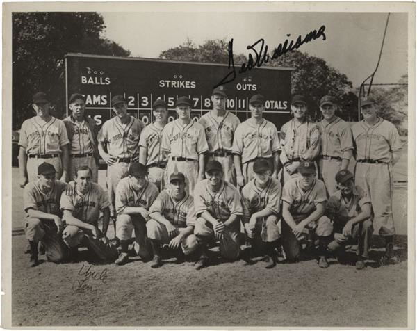 Baseball Autographs - Ted Williams Signed WWII Baseball Team Photograph