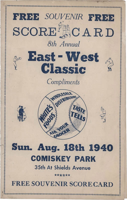 1940 Negro League Baseball All-Star Game Program
