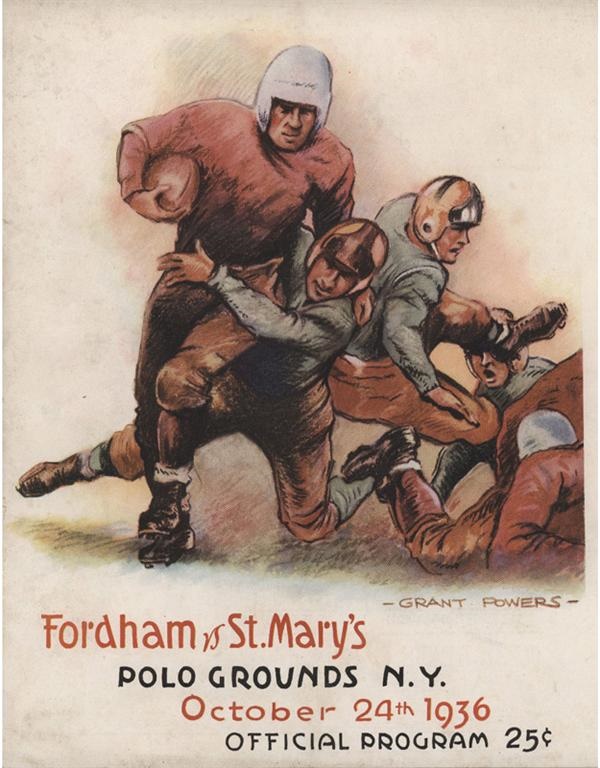 1936 Fordham Football Program with Vince Lombardi