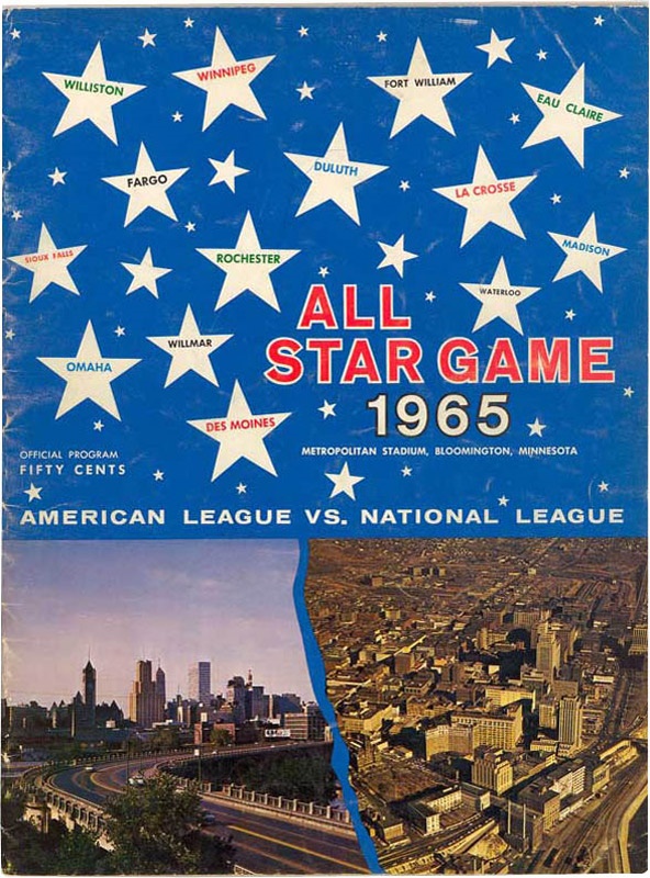 Baseball Autographs - 1965 Baseball All-Star Game Program Signed by 18 players