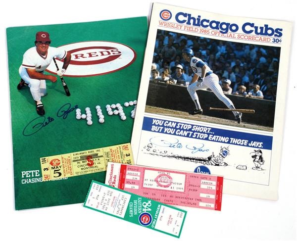 - Pete Rose Significant Game Tickets and Programs (5)
