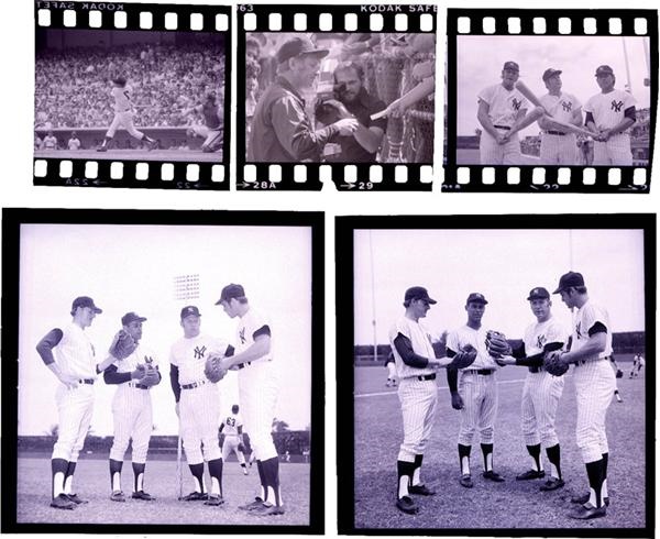 - 1970s Mickey Mantle Old Timers Day Original Negatives (5)