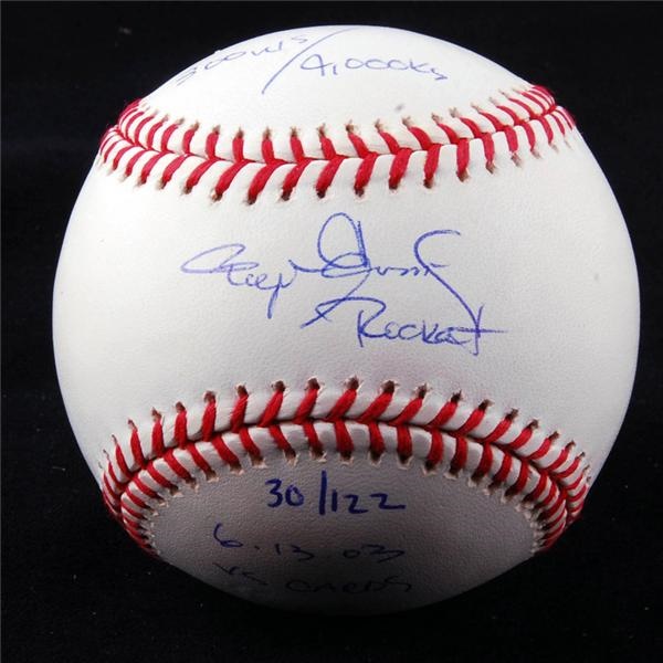 Roger Clemens Ltd. Ed. 300 W/ 400 K's Signed Baseball COA