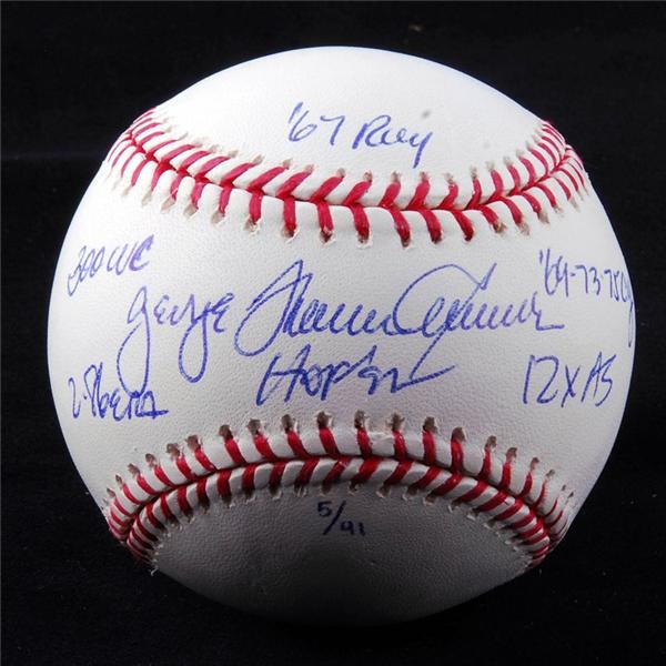 Baseball Autographs - Tom Seaver Full Name Signed Ltd. Ed. Stat Baseball STEINER