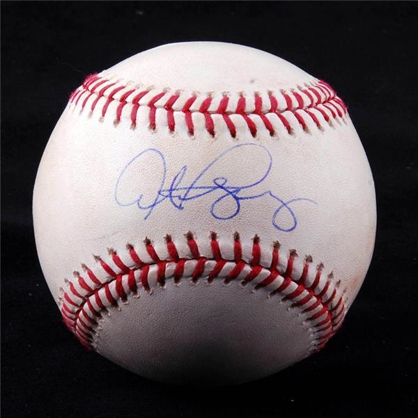 Baseball Autographs - Alex Rodriguez Signed & Game Used Baseball w/ STEINER
