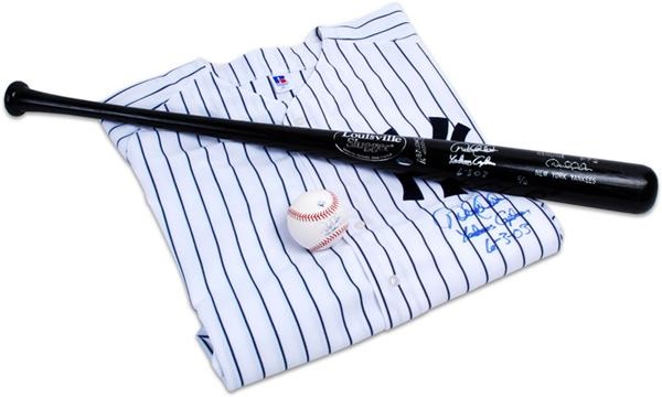 Baseball Autographs - Derek Jeter Ltd. Ed "Yankee Captain" Signed Baseball, Bat and Jersey