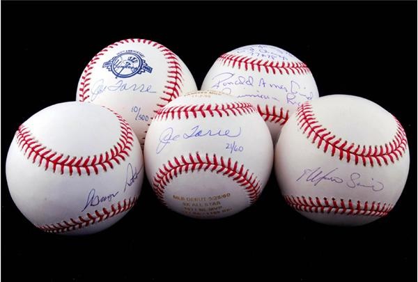 Baseball Autographs - New York Yankees Stars Signed Baseballs (5)