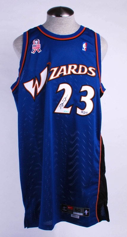 Michael Jordan Ltd. Ed. Signed Washington Wizards 9/11 Basketball  Jersey