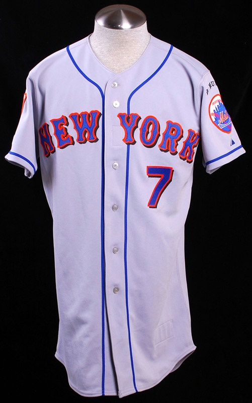 Baseball Equipment - 2004 Jose Reyes New York Mets Game Used Road Jersey