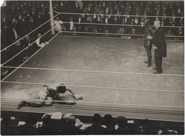 Muhammad Ali & Boxing - 1911 Sam Langford vs. Bill Lang Boxing Original Photograph