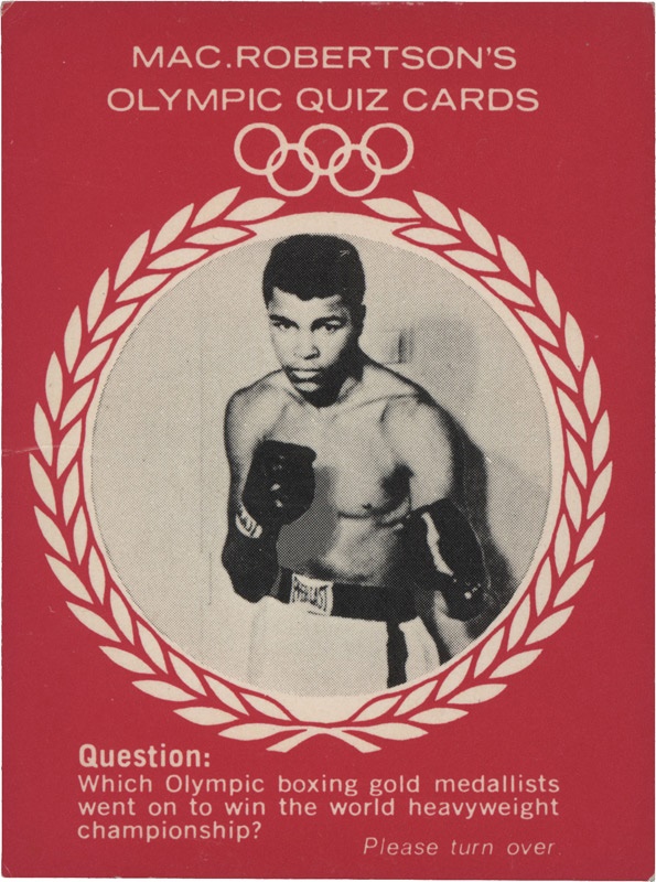 - 1964 Cassius Clay Australian Mac Robertson's Olympic Quiz Card