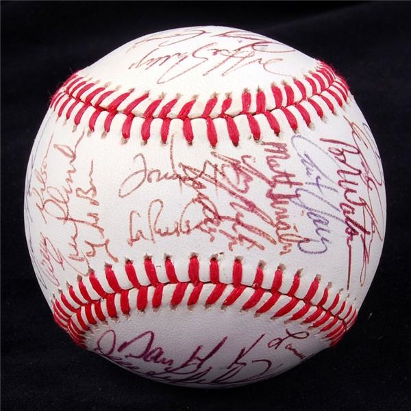 1989 Oakland A's World Champions Team Signed Ball  35 Signatures