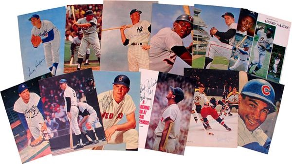 Baseball Autographs - Signed Magazine Photo Collection with Mantle and Tony Congiliario (12)
