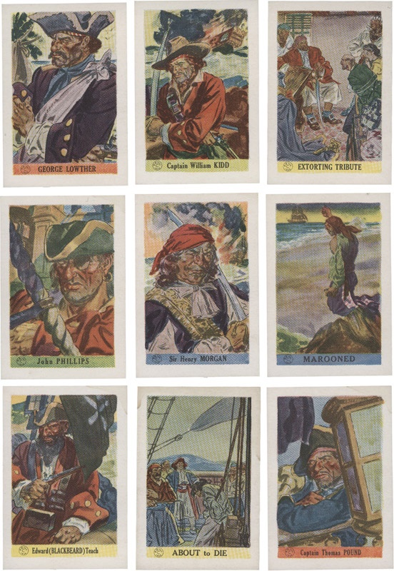 1936 Jolly Roger Pirate Cards Complete set of (48)