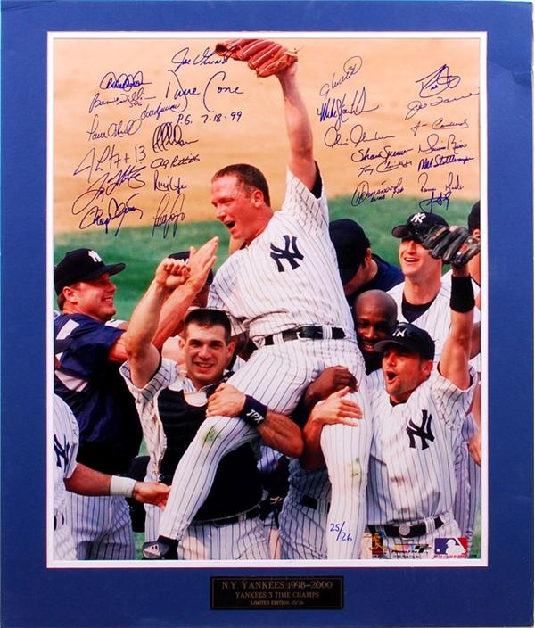 Baseball Autographs - 1999 New York Yankees Team Signed Ltd Ed Photo David Cone Perfect Game