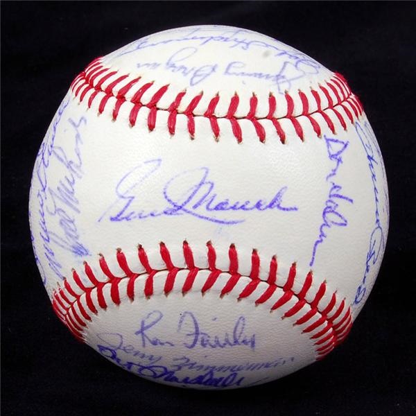 Baseball Autographs - 1970 Montreal Expos Team Signed Baseball with Mike Marshall NM-MT