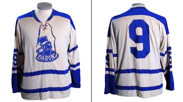 - 1960's Fred Glover Cleveland Barons AHL Game Worn Jersey