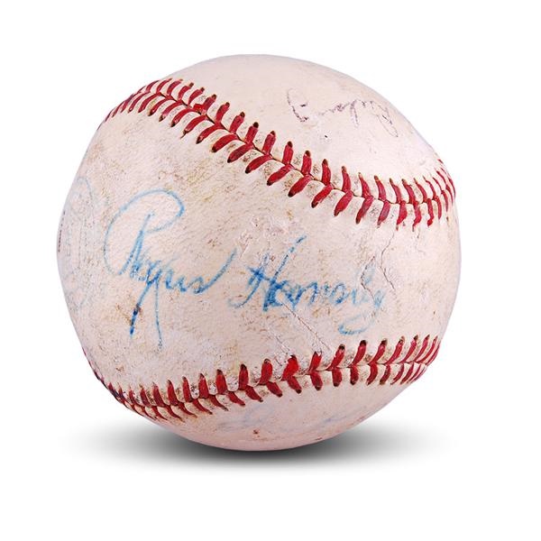 - 1952 Rogers Hornsby Signed Baseball