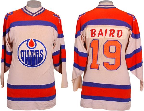 - 1972-73 Ken Baird Alberta Oilers WHA Game Worn Jersey