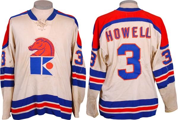 - 1973-74 Harry Howell New Jersey Knights WHA Game Worn Jersey