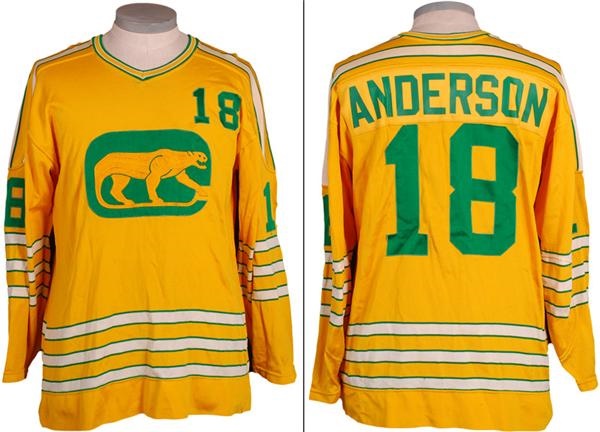 - 1972-73 Ron Anderson Chicago Cougars WHA Game Worn Jersey