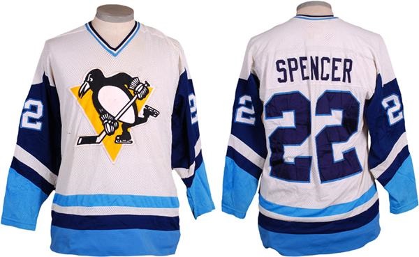 - 1978-79 Brian Spencer Pittsburgh Penguins Game Worn Jersey