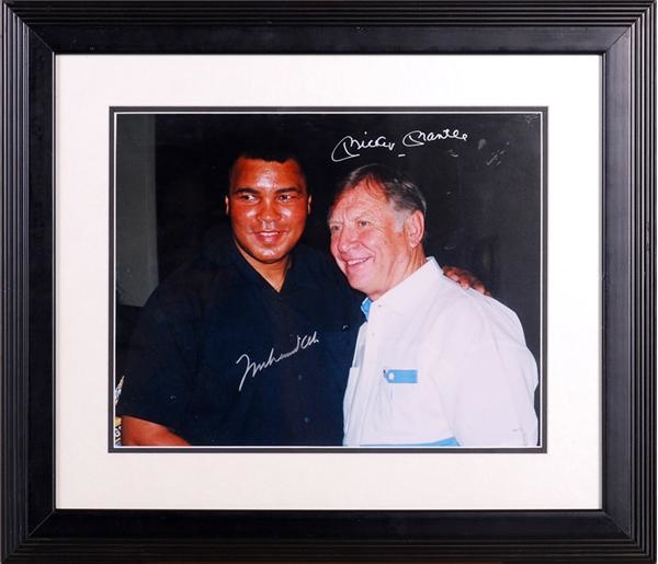- Mickey Mantle and Muhammad Ali Signed Oversized Photo