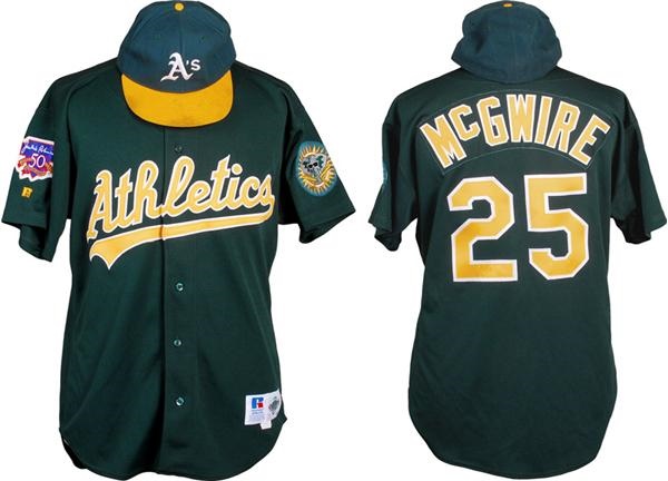 Baseball Equipment - 1997 Mark McGwire Oakland A's Game Used Jersey and Hat