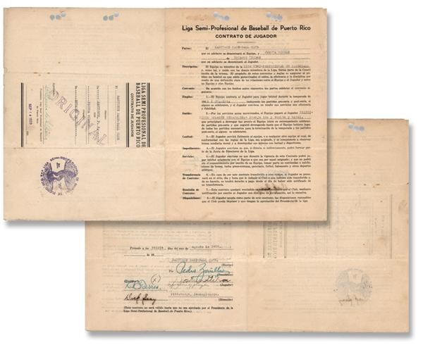 - 1939 Josh Gibson Signed Player's Contract
