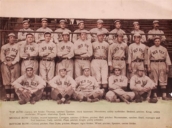 - 1912 World Champion Boston Red Sox Colorized Print