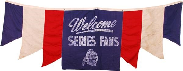 1957 Milwaukee Braves World Series Banner That Hung at the Stadium