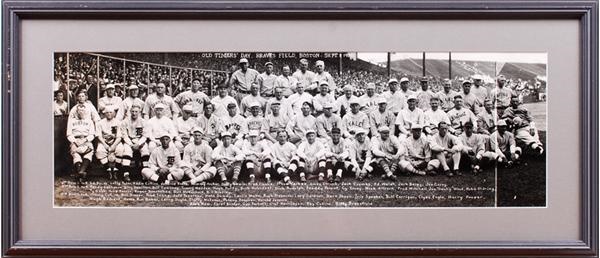 1930 Boston Old-Timers Day Panoramic Photograph from Roush Estate
