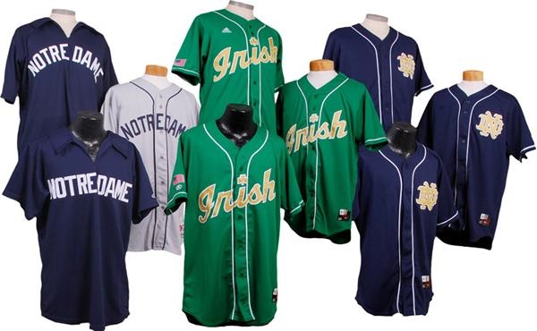 Collection of  Notre Dame Game Used Baseball Jerseys (9)