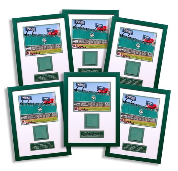 - Framed Boston's Fenway Park Green Monster Display Pieces (18)