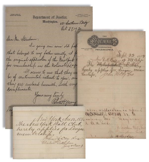 1882 New York Giants Application for Admission To The National League (3)