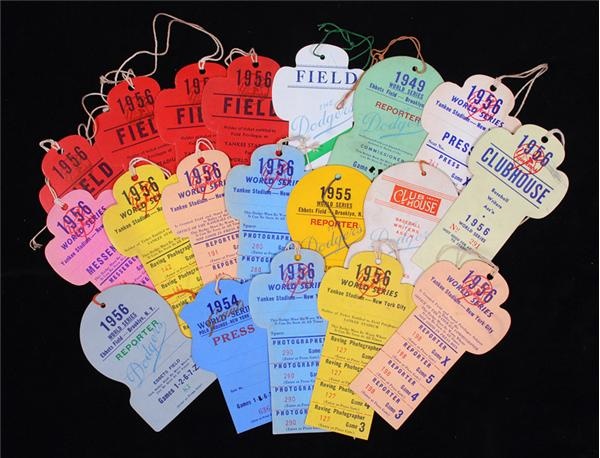 - 1950s Dodgers, Giants and Yankees World Series Press Passes (19)