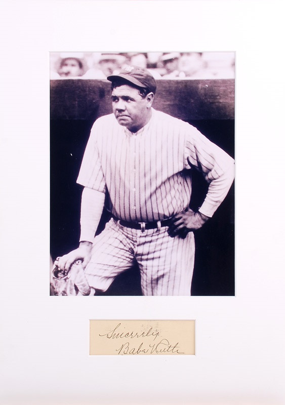 Babe Ruth Signed Government Postcard (1935)