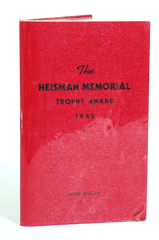 - 1942 Heisman Trophy Awards Dinner Program signed by 10 players with Steve Owen