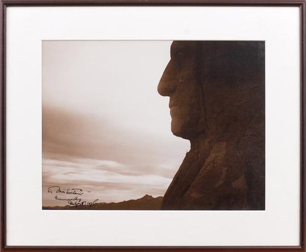 - Awesome MT Rushmore Designer Gutzon Borglum Signed Photograph
