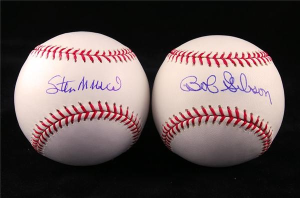 - Stan Musial and Bob Gibson Single Signed Baseballs (2)