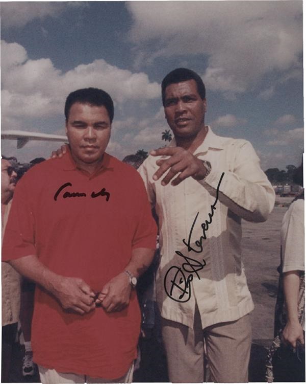 - Cassius Clay and Tefilo Stevenson Signed Photograph