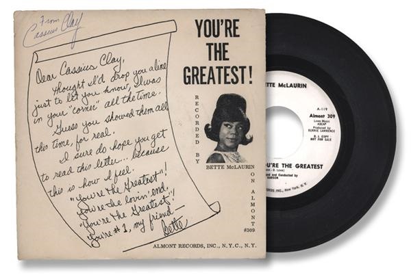 - Rare Cassius Clay Vintage Signed Record (White Label Promo)