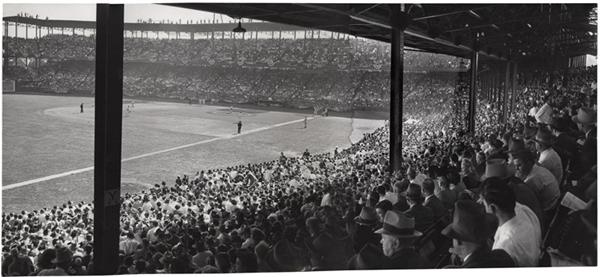 Memorabilia Baseball Photographs - Singles - 1946 Sportsman's Park World Series Panoramic Photograph