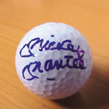 Mickey Mantle Signed Golf Ball