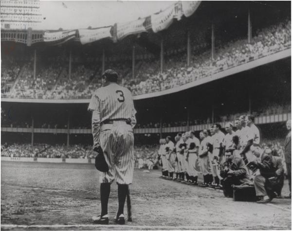 Memorabilia Baseball Photographs - Singles - Babe Ruth Bows Out by Nat Fein (1948)