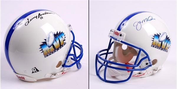 Super Bowl MVP Helmet Signed by Montana and Bradshaw