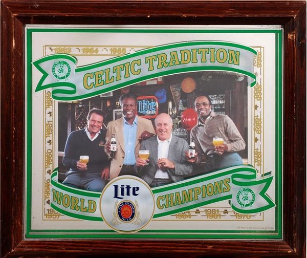 1984 Boston Celtics Basketball Lite Beer Advertising Display