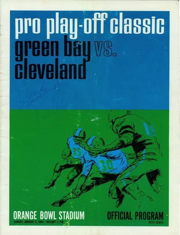 1963 Green Bay Packers Team Signed Program with Henry Jordan