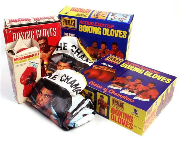 Muhammad Ali and Joe Frazier Endorsed Boxing Gloves & Punching Bags (6)