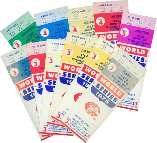 - 1975 World Series Baseball Ticket Stubs (11)